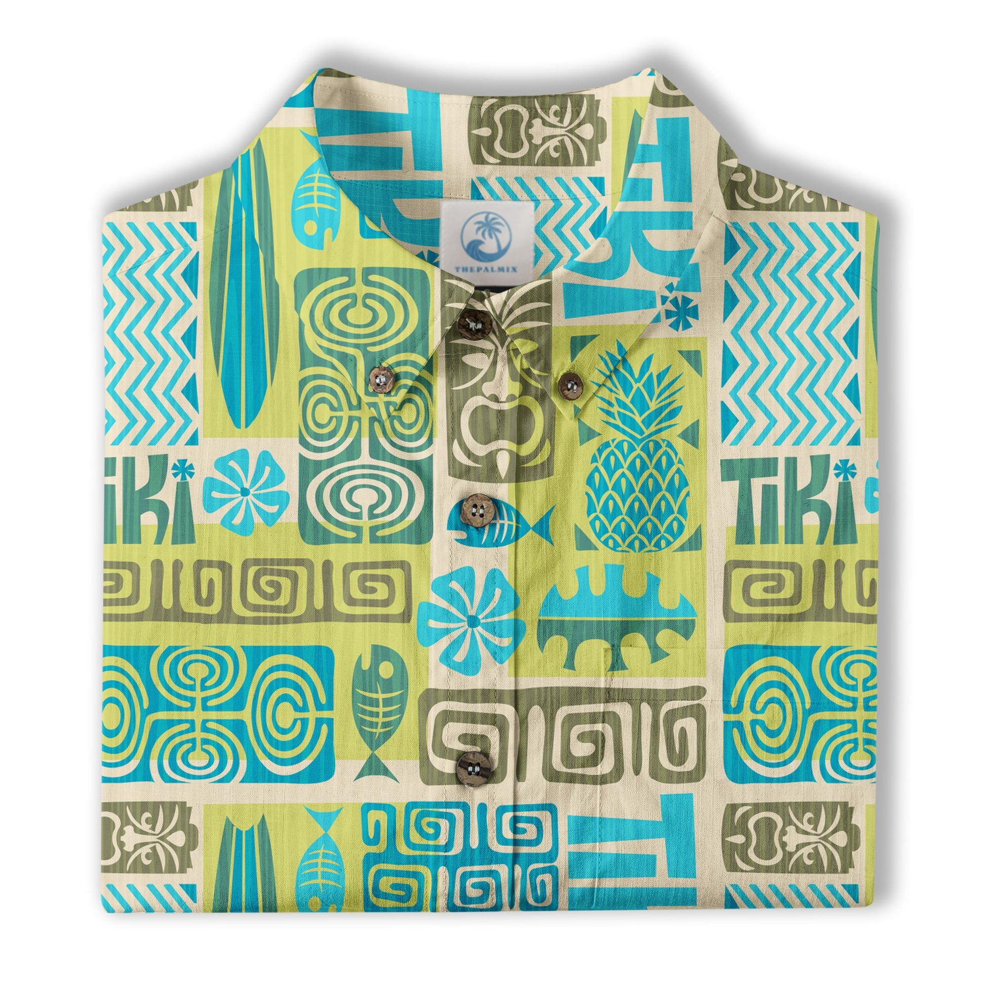 Exotic Tiki Pattern Hawaii Shirt, Hibiscus Hawaii Shirt