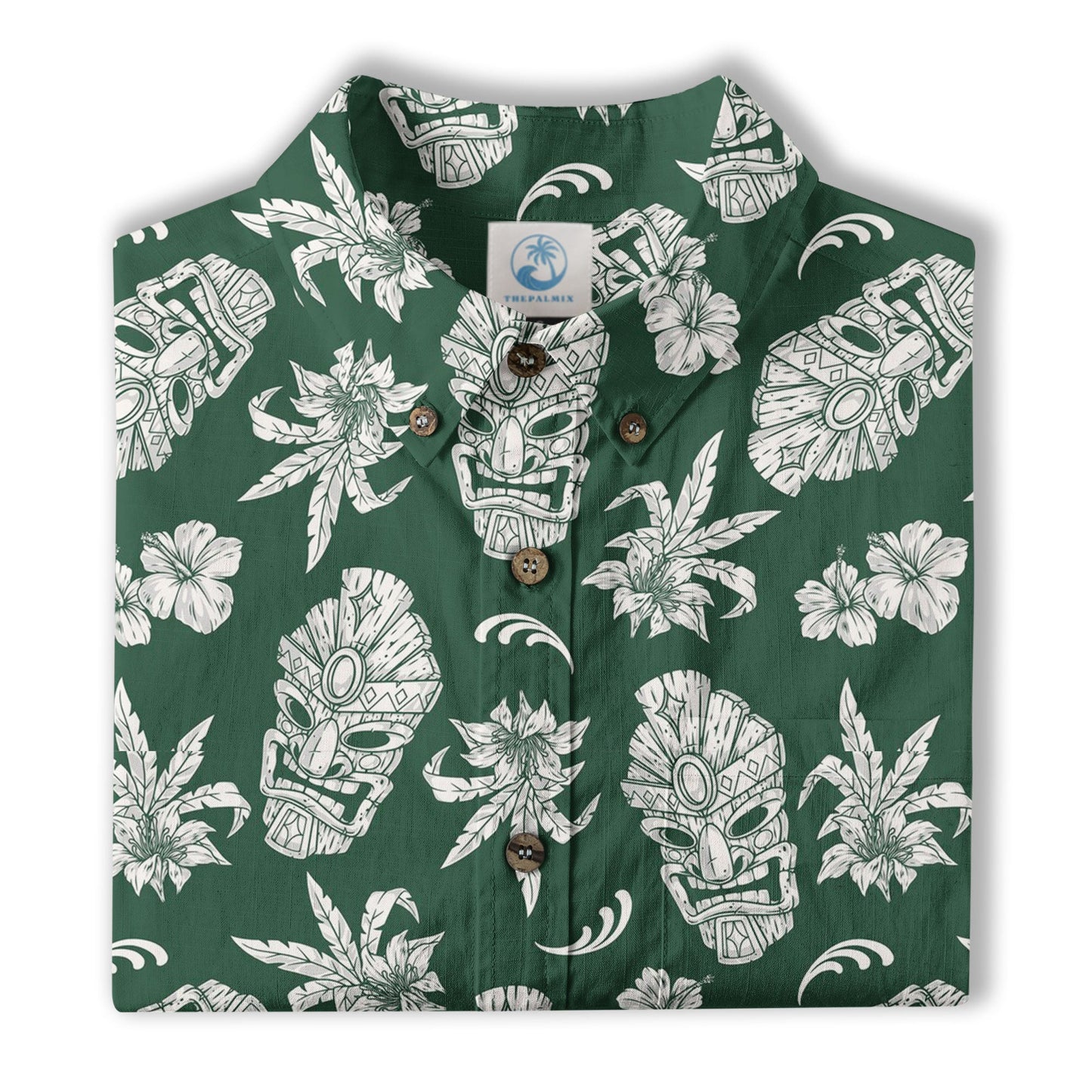 Tiki Mask Pattern Hawaii Shirt for Men