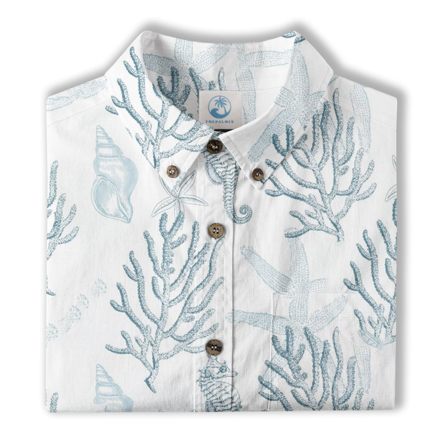Sea Ocean Animals Women's Hawaiian Shirt, Ocean Animals Hawaiian Shirt