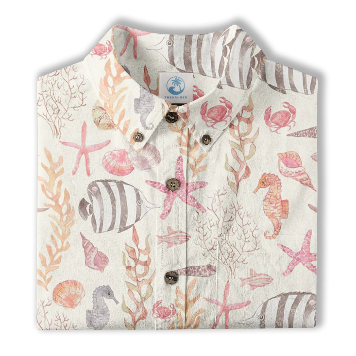 Sea Ocean Animals Women's Hawaiian Shirt, Ocean Animals Hawaiian Shirt