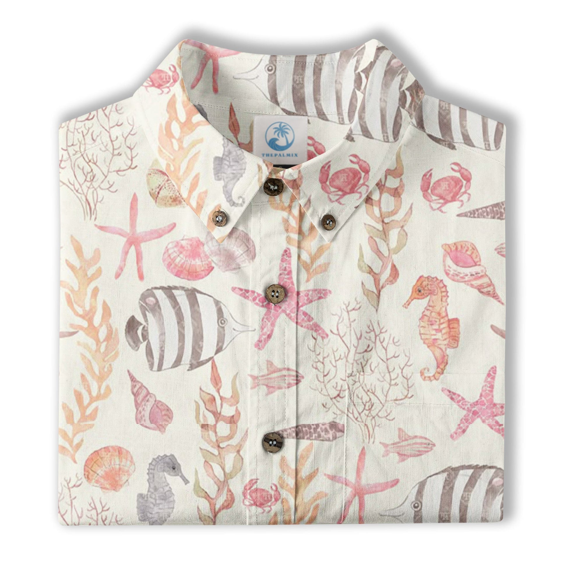 Sea Ocean Animals Women's Hawaiian Shirt, Ocean Animals Hawaiian Shirt
