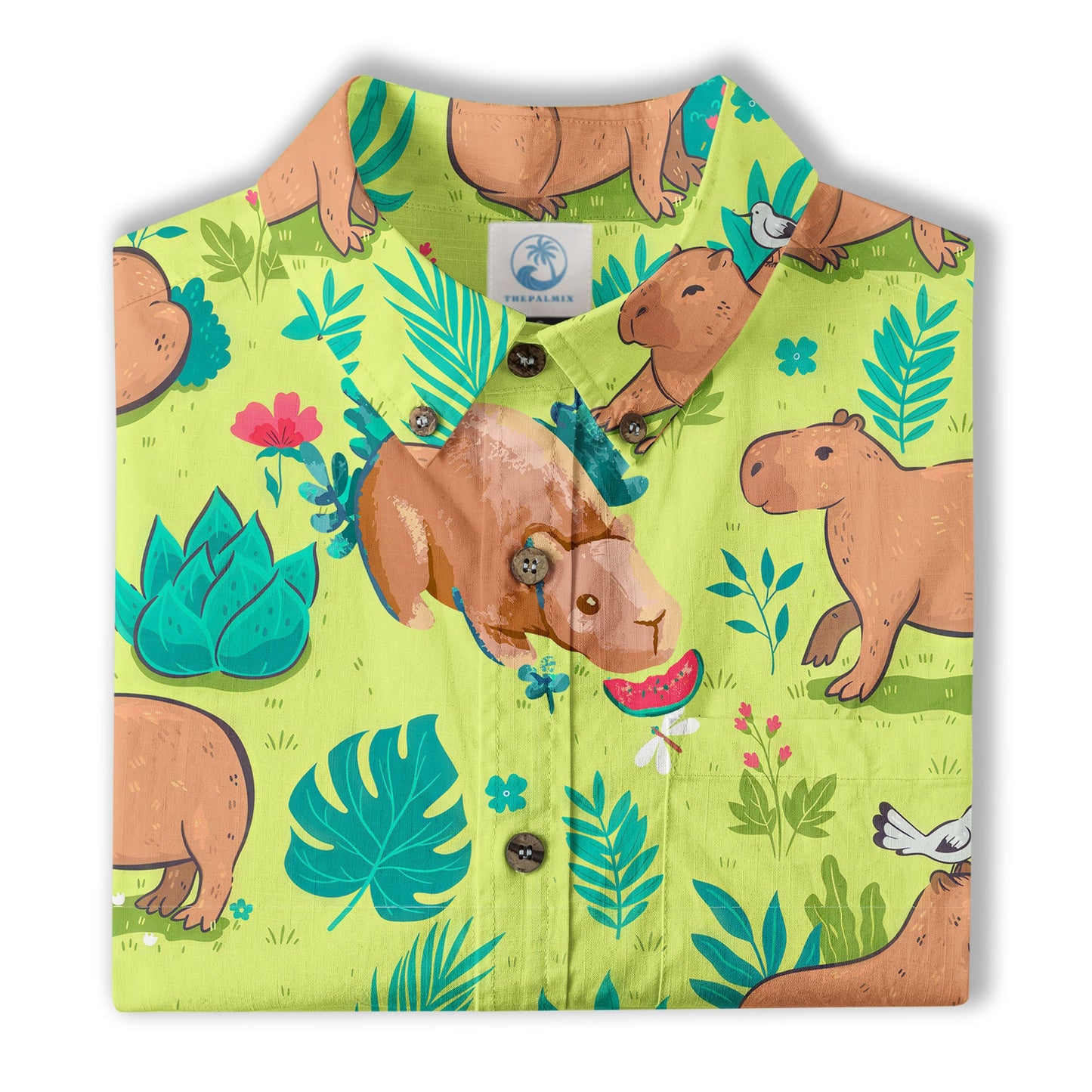 Tropical Capybara Hawaiian Shirt Aloha Funny Beach Capybara Shirt