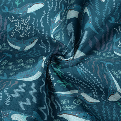 Humpback Whales Hawaii Shirt, Ocean Animals Button Up Shirt