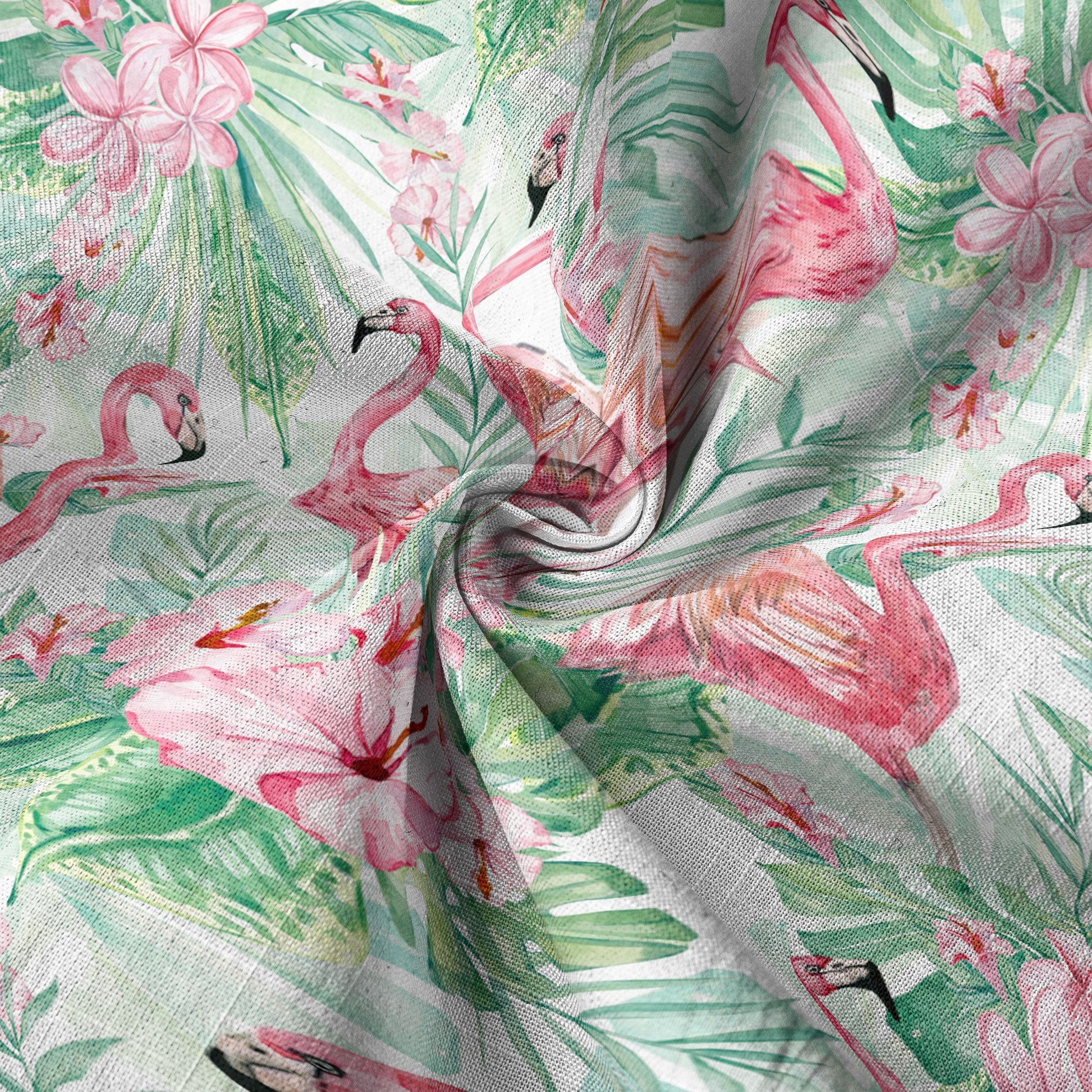 Floral Flamingo Hawaii Pattern Shirt, Hibiscus Hawaiian Shirt