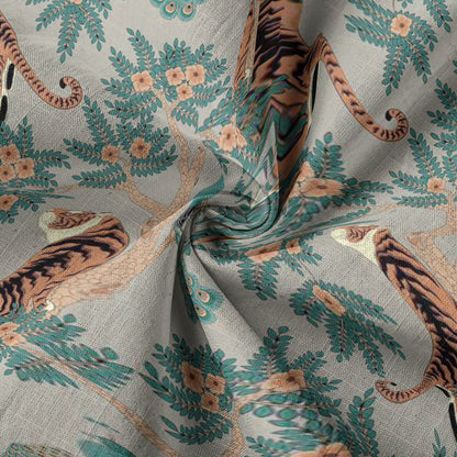 Tiger And Peacock Jungle Aloha Hawaiian Shirt