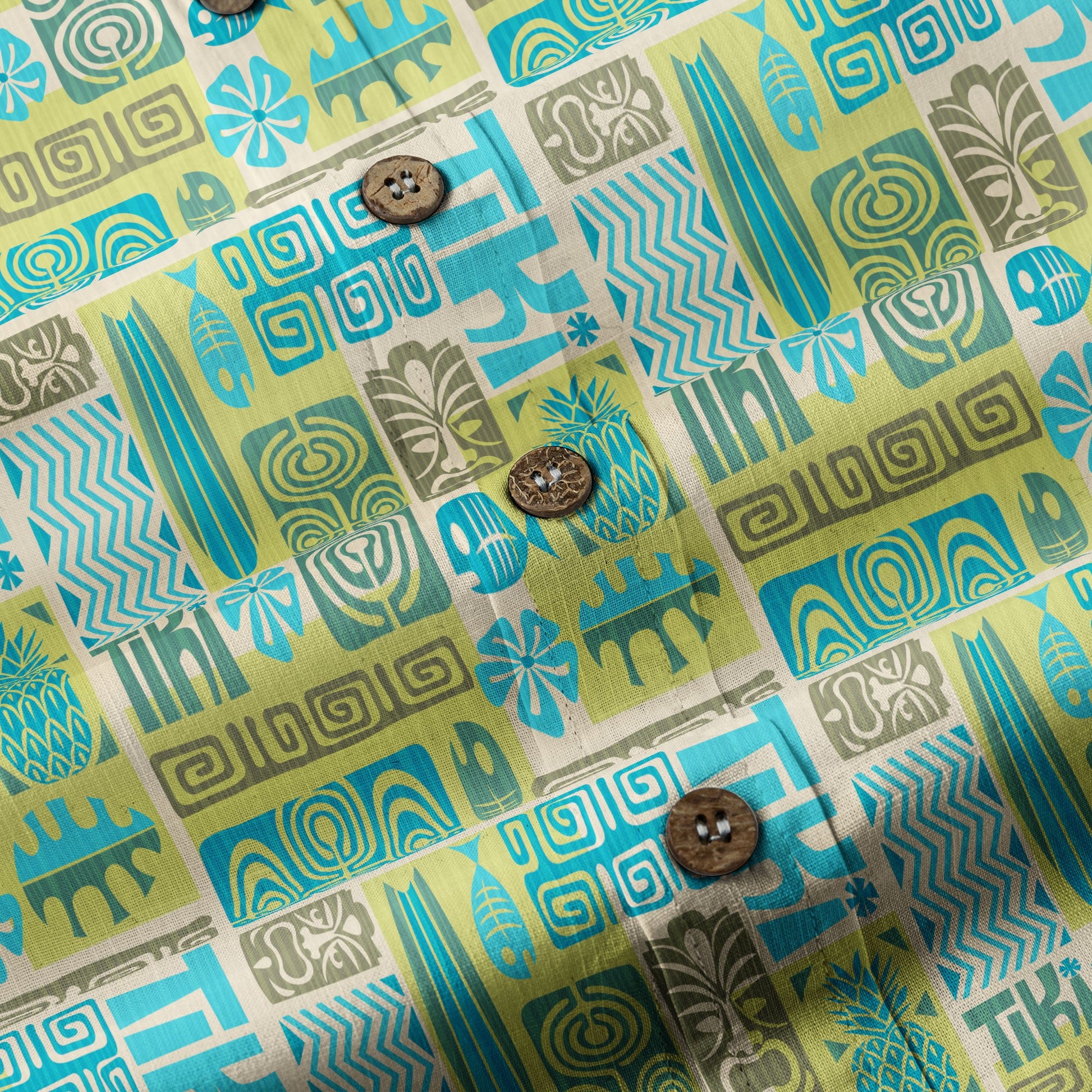 Exotic Tiki Pattern Hawaii Shirt, Hibiscus Hawaii Shirt