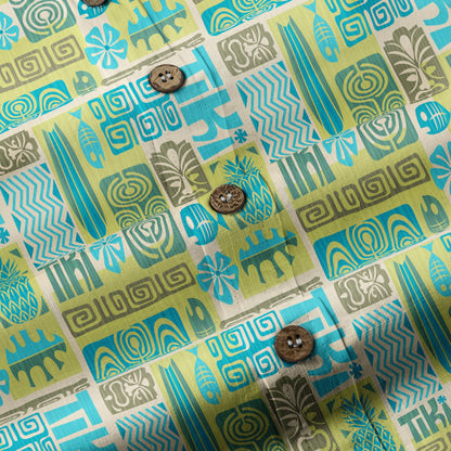 Exotic Tiki Pattern Hawaii Shirt, Hibiscus Hawaii Shirt