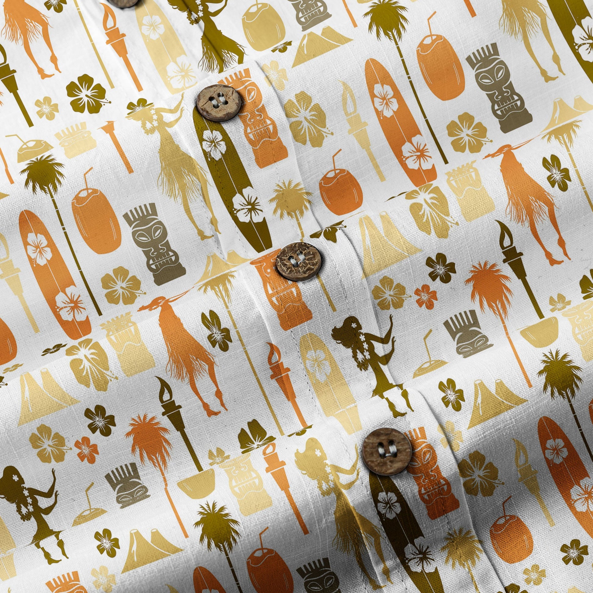 Tiki Mask Pattern Hawaii Shirt for Men, Aloha Pattern Hawaii Shirt