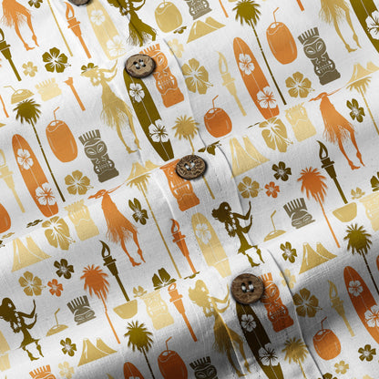 Tiki Mask Pattern Hawaii Shirt for Men, Aloha Pattern Hawaii Shirt
