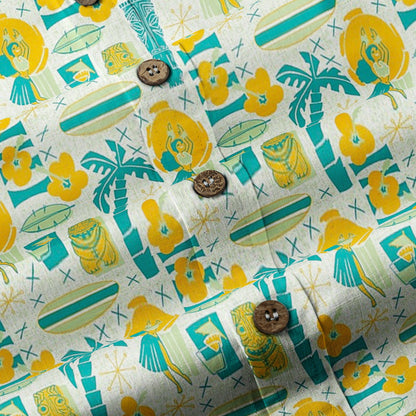 Surfing Tiki Mask Pattern Hawaii Shirt for Men, Tiki Mask Hawaiian Shirt