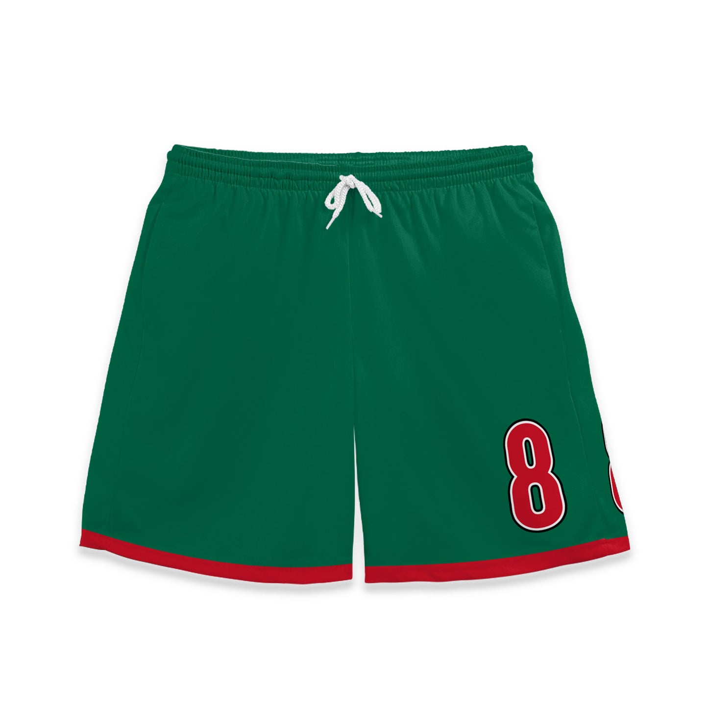 Custom Team Green and White Bold Stripe Soccer Jersey