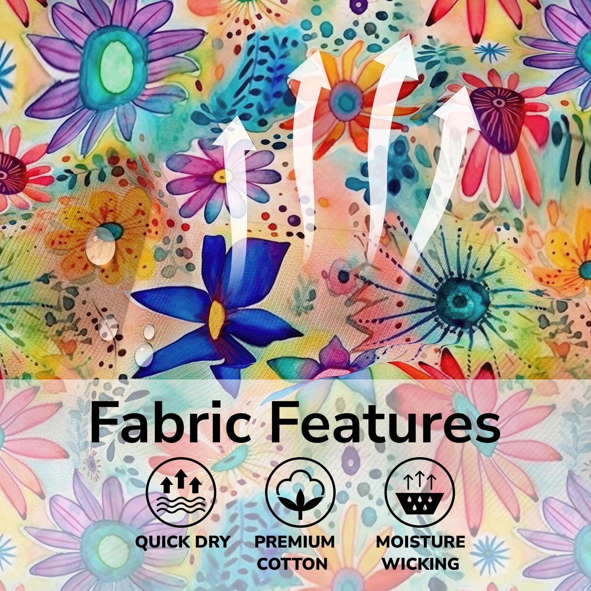 Hippie Flowers Seamless Patterns Hawaii Shirt, Groovy Floral Pattern Hawaiian Shirt