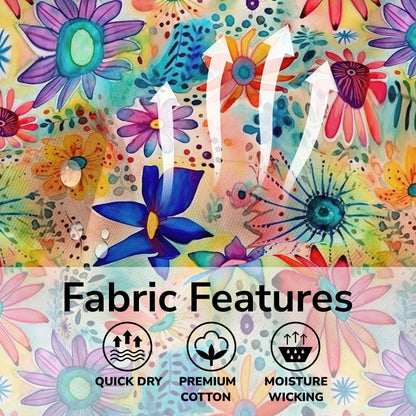 Hippie Flowers Seamless Patterns Hawaii Shirt, Groovy Floral Pattern Hawaiian Shirt