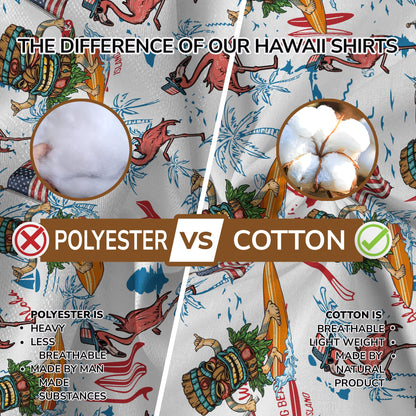 Tiki Mask Independence Day - Cotton Hawaii Shirt
