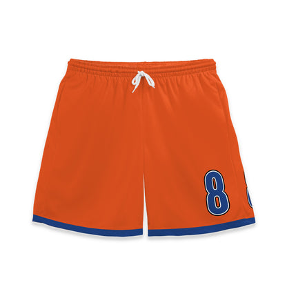Custom Team Orange and White Bold Stripe Soccer Jersey