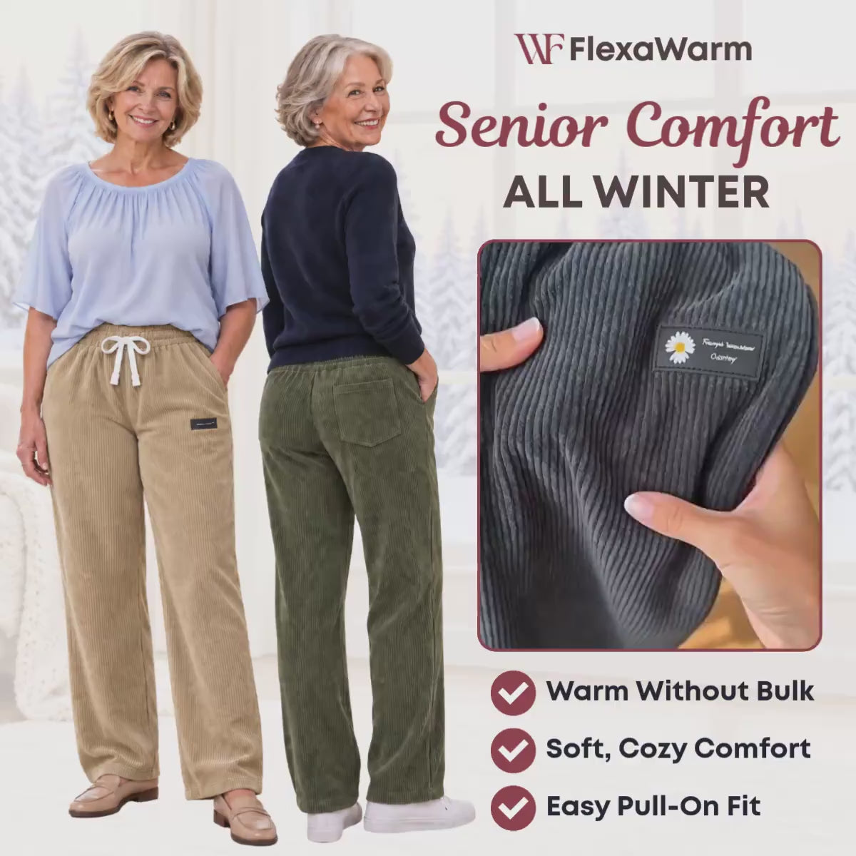 FlexaWarm pockets and waistband
