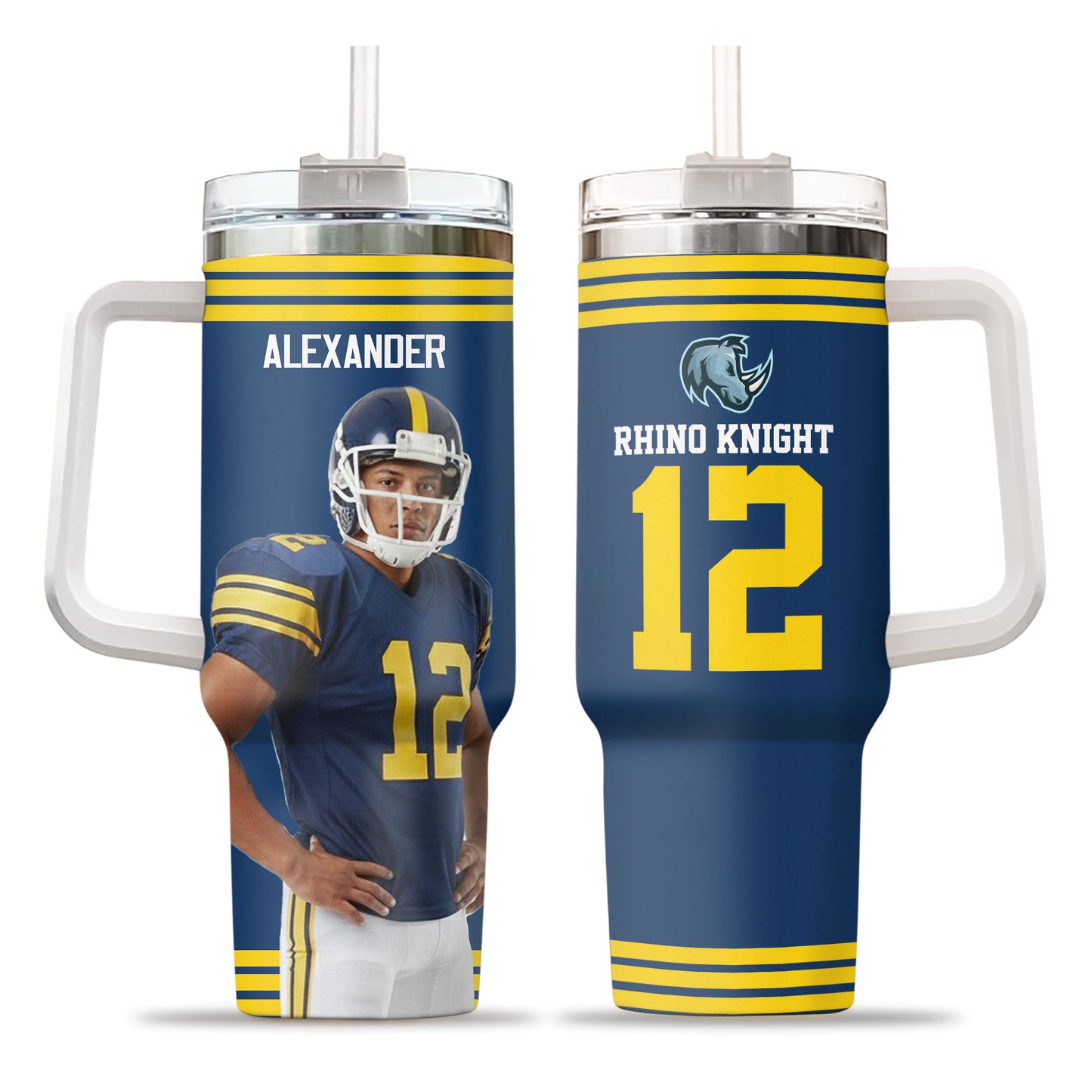 Custom Football Player and Team 40oz Tumbler
