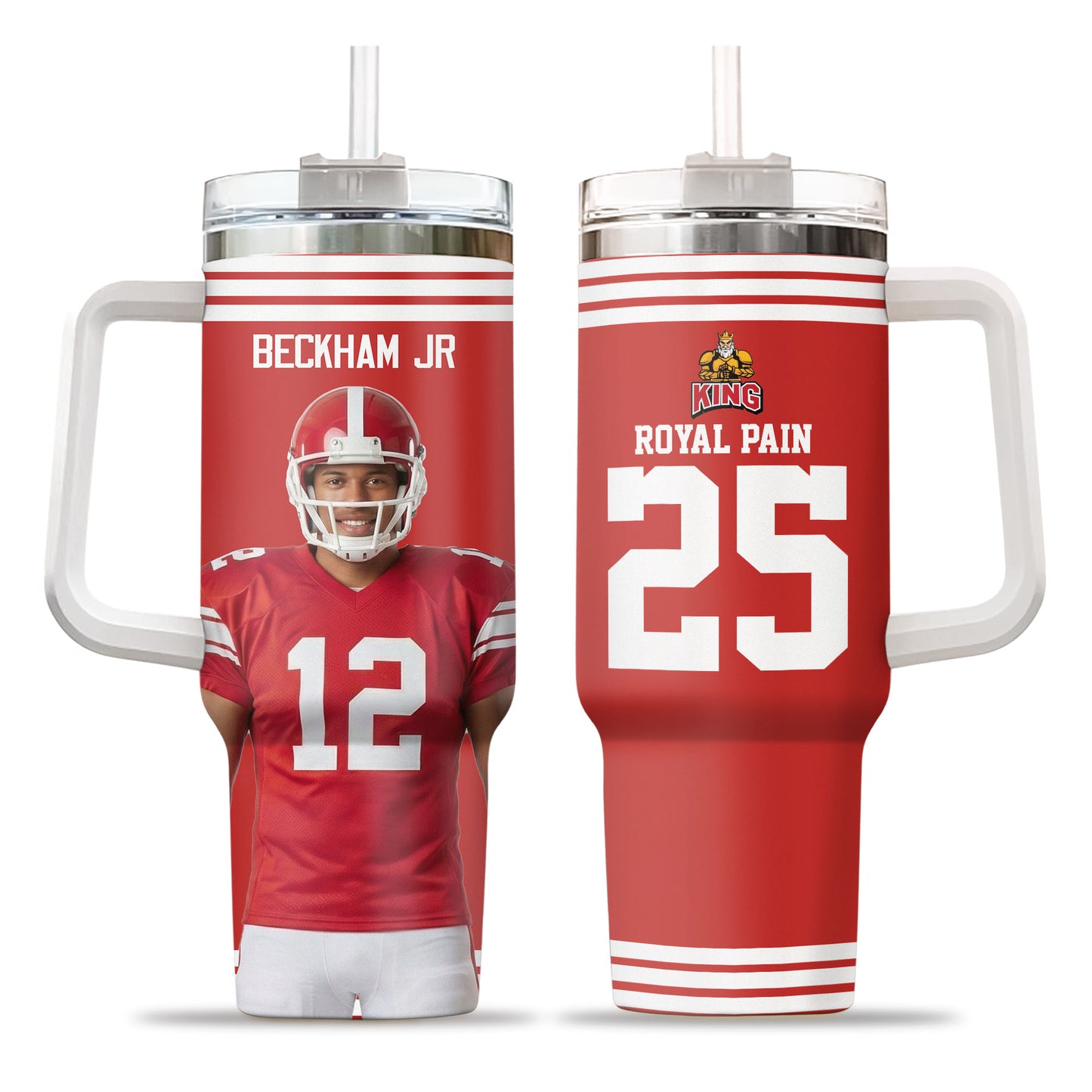 Custom Football Player and Team 40oz Tumbler