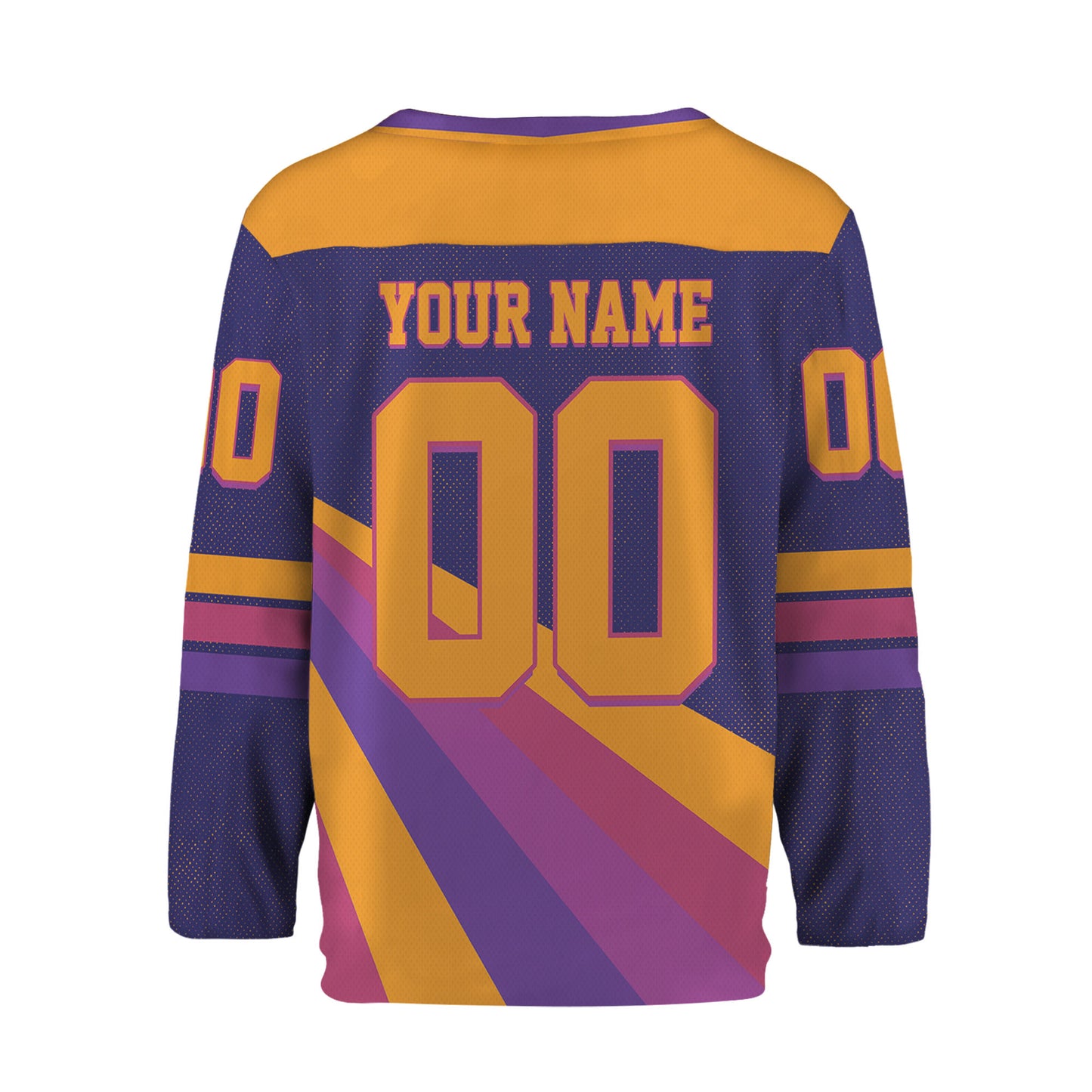 Custom Retro Vintage 80s Mix Purple Hockey Jersey